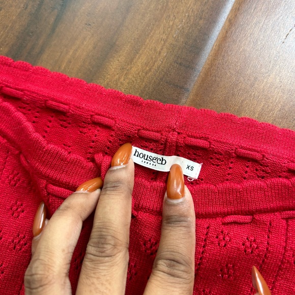 *SOLD* HOUSE OF CB Cherry Set — Perla Ribbed Knit Top + Knit Capri Trousers - Picture 6 of 6